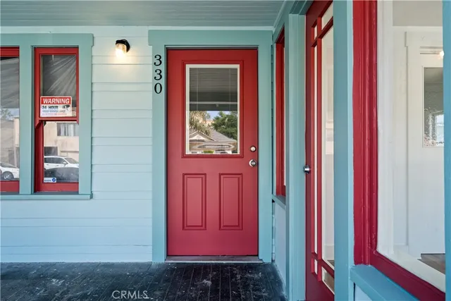 a view of front door