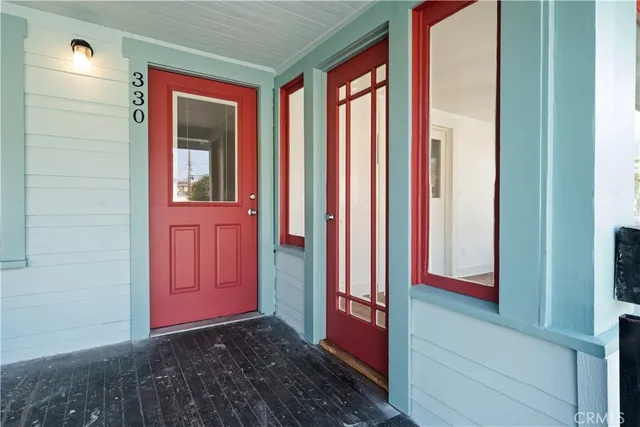 a view of front door