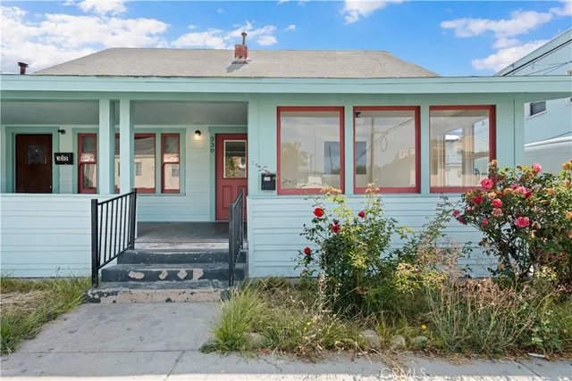 front view of a house with a porch