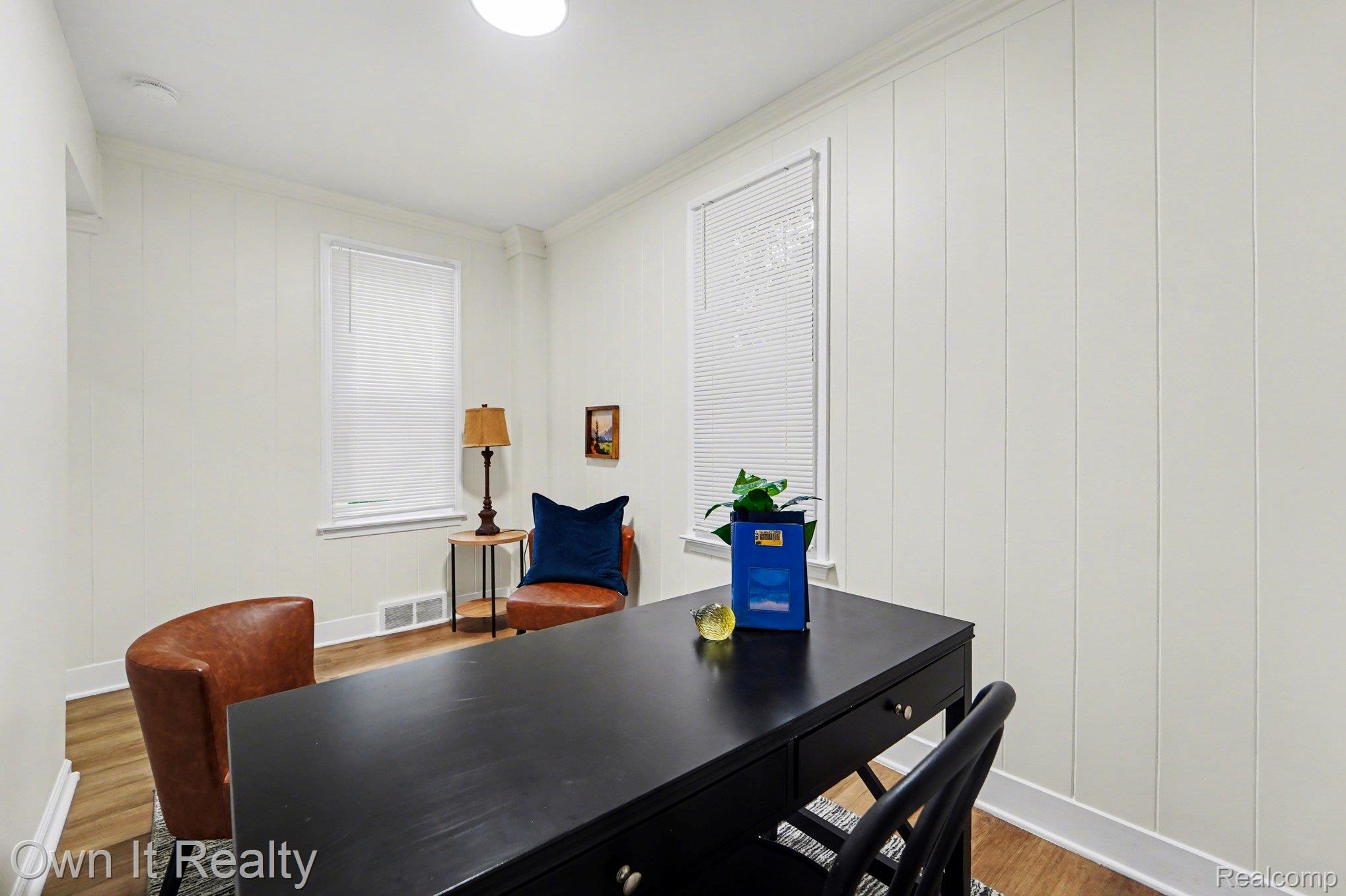 168 Kerby Road Grosse Pointe, MI 48236 - Photo 20 of 36 Office space featuring wood finished floors and crown molding