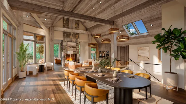 a view of a yard with wooden fence