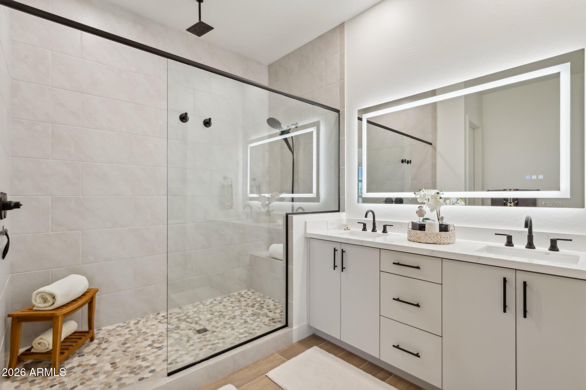 1 Easy Street, Unit 30 Carefree, AZ 85377 - Photo 32 of 70 a bathroom with a sink a toilet and shower