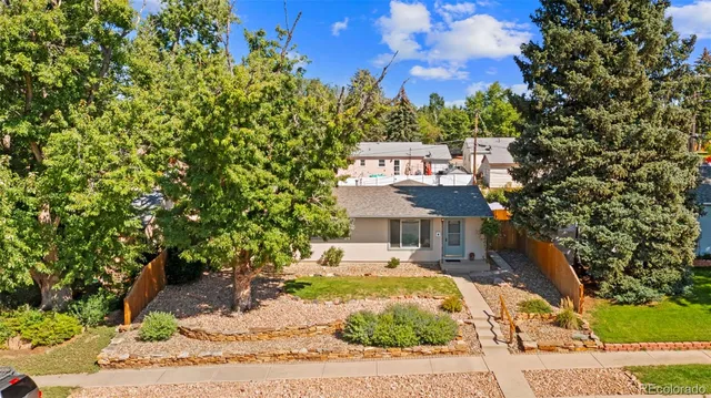 a picture of a tree in front of a house