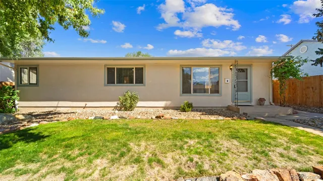 a swimming pool with yard