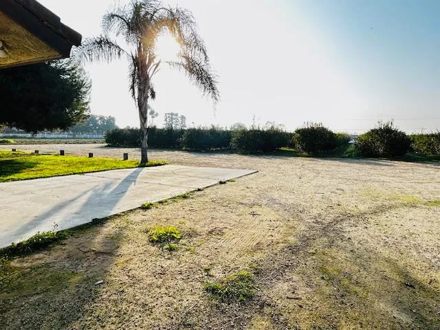 a view of an outdoor space and swimming pool