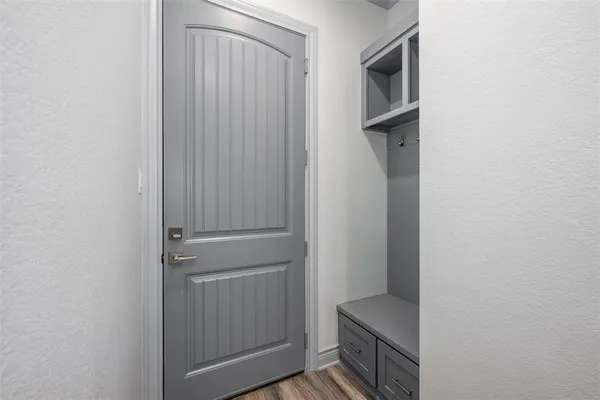 a view of hallway with stairs