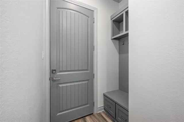 a view of hallway with stairs