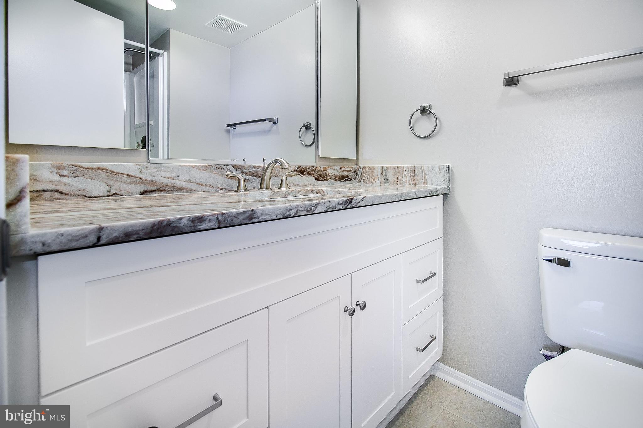 5901 Mt Eagle Drive, Unit 1101 Alexandria, VA 22303 - Photo 25 of 44 Quartzite countertop, LED lighting, new toilet.