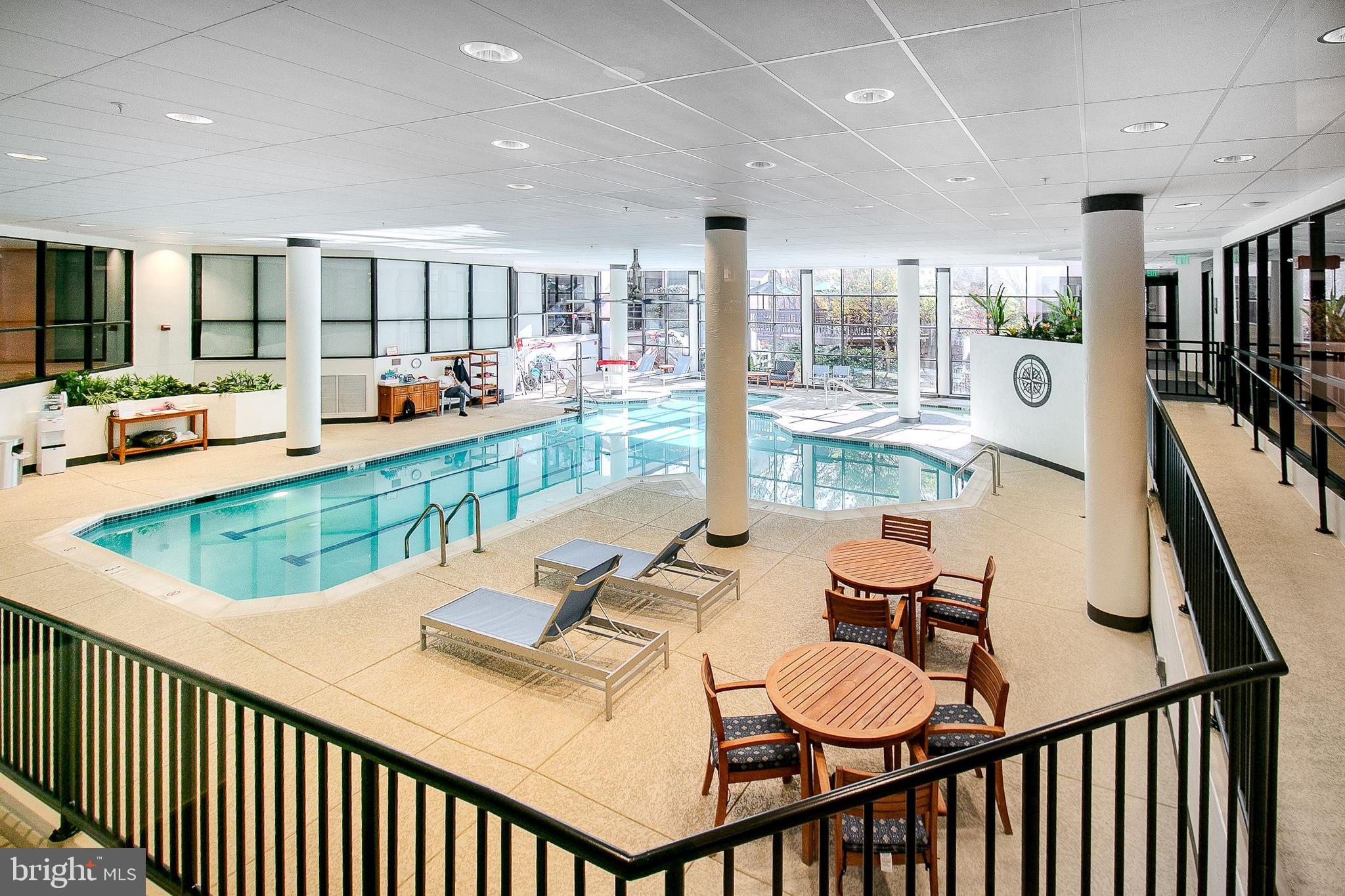 5901 Mt Eagle Drive, Unit 1101 Alexandria, VA 22303 - Photo 35 of 44 Indoor Pool with laps and large deck!