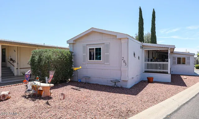 a backyard of a house