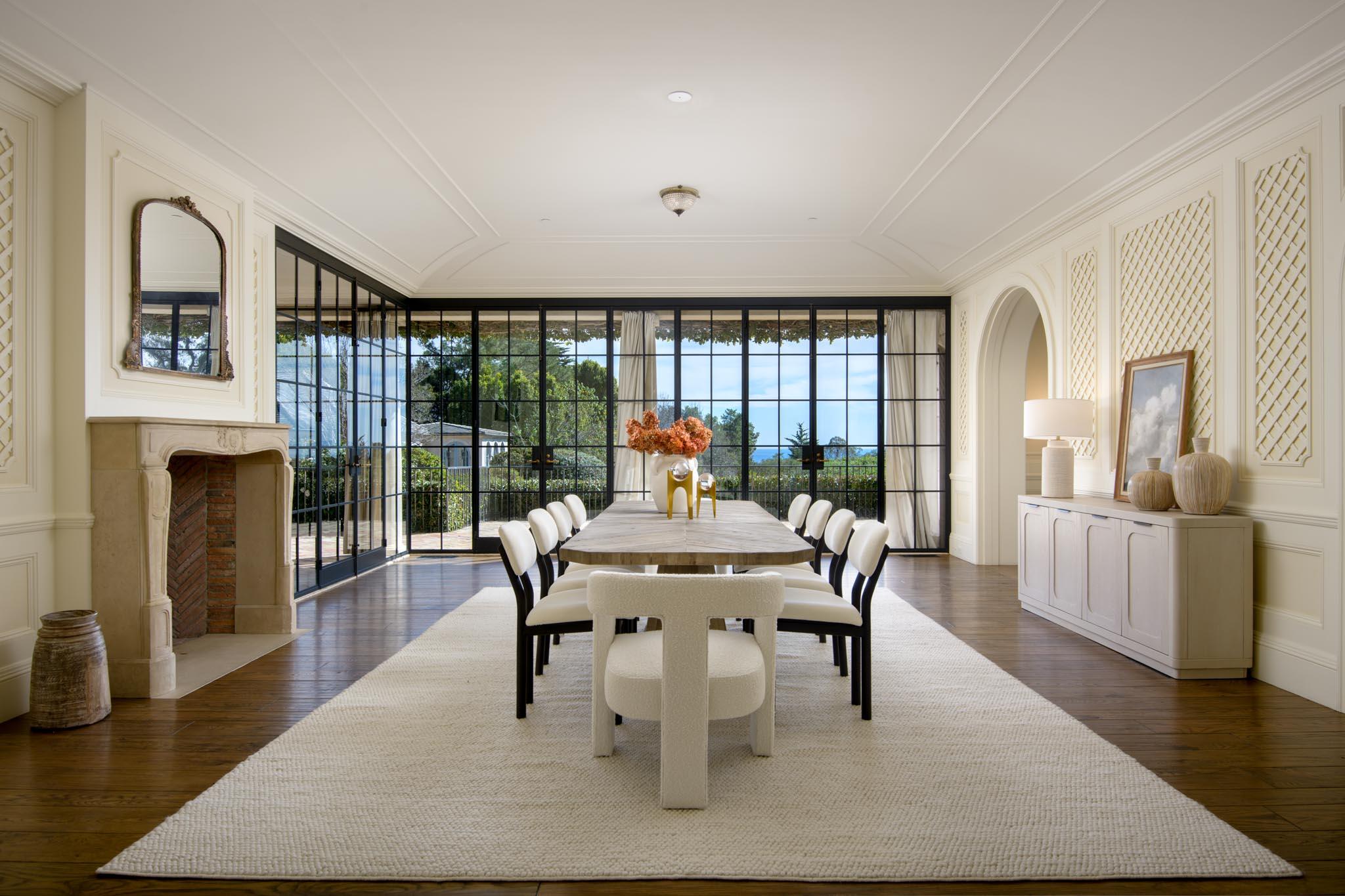 771 Garden Lane Montecito, CA 93108 - Photo 14 of 44 a view of a dining room with furniture window and wooden floor