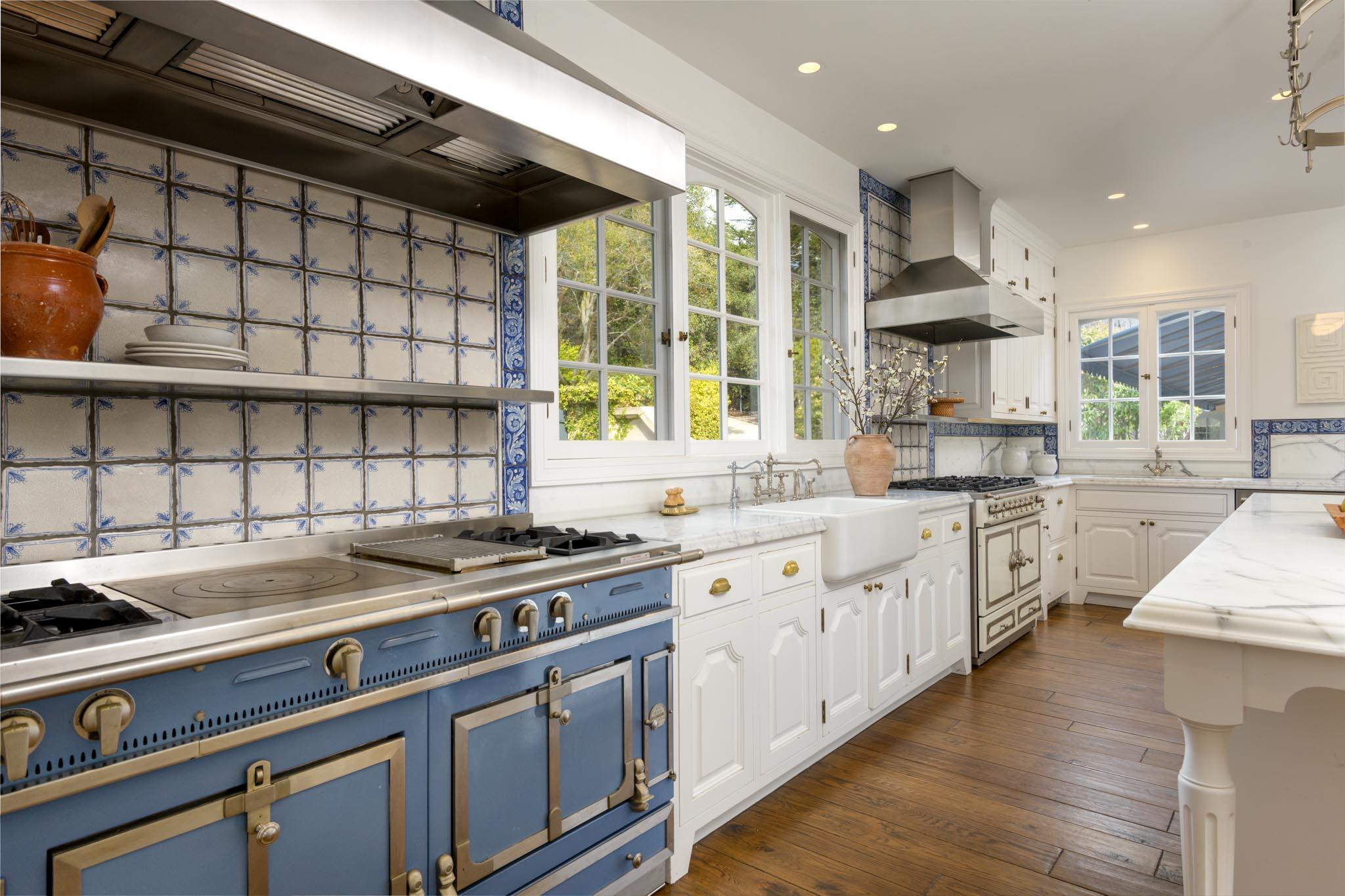 771 Garden Lane Montecito, CA 93108 - Photo 18 of 44 a kitchen with a sink stove and cabinets