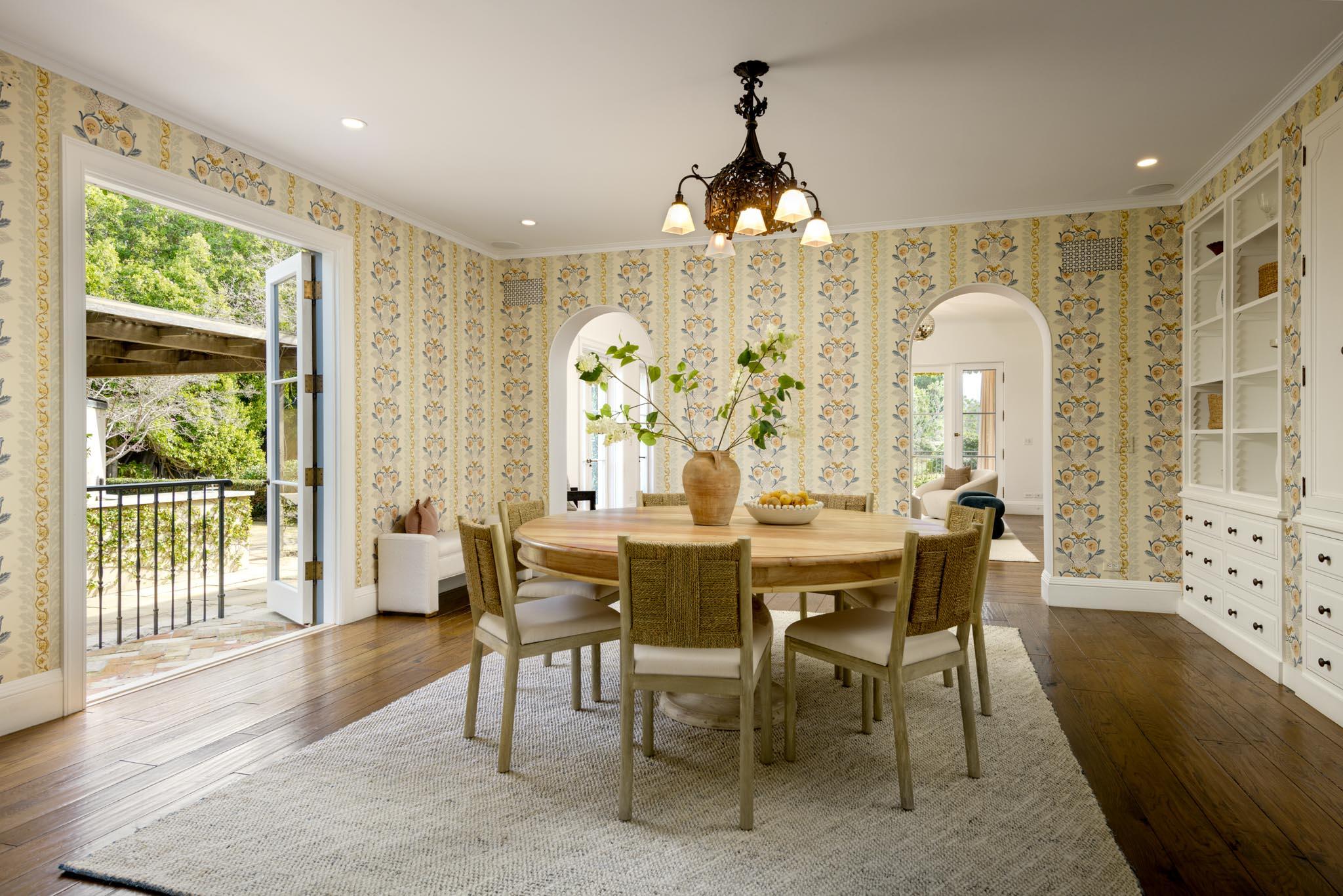 771 Garden Lane Montecito, CA 93108 - Photo 20 of 44 a view of a dining room with furniture window and wooden floor