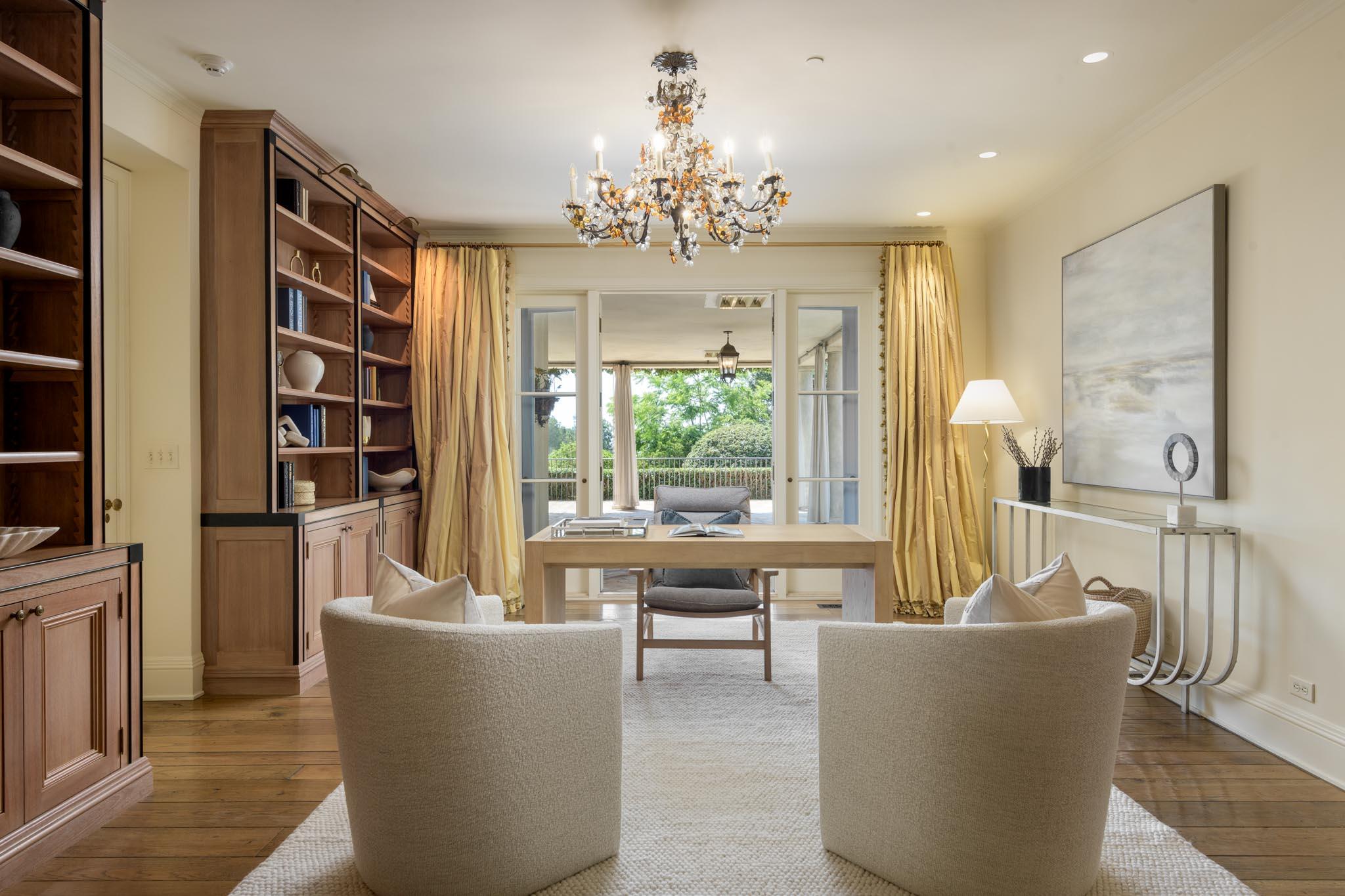 771 Garden Lane Montecito, CA 93108 - Photo 32 of 44 a living room with furniture and a chandelier