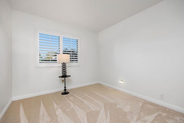 a view of a room with a window