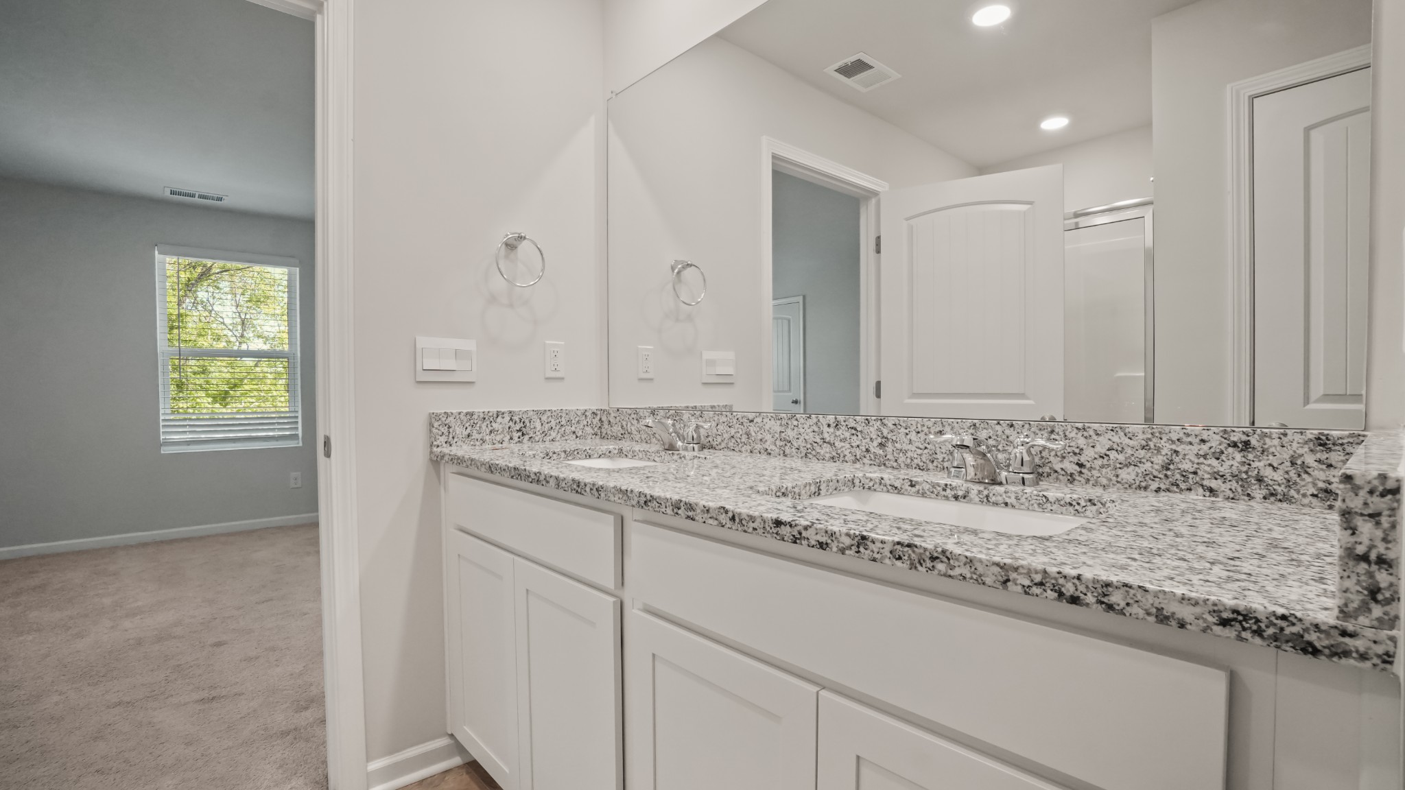 237 Catherine Lane Lebanon, TN 37087 - Photo 19 of 27 a bathroom with a granite countertop sink and a mirror