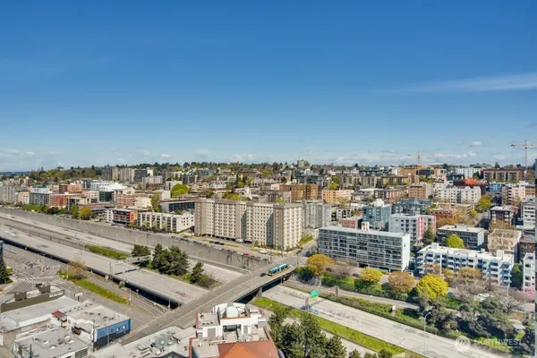 an aerial view of multiple house