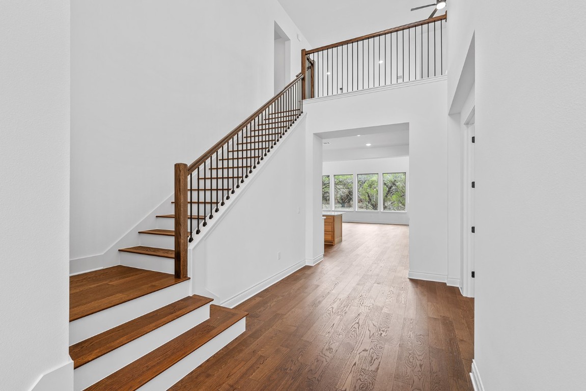 4608 Destination Way Jonestown, TX 78645 - Photo 12 of 29 a view of entryway and hall with wooden floor