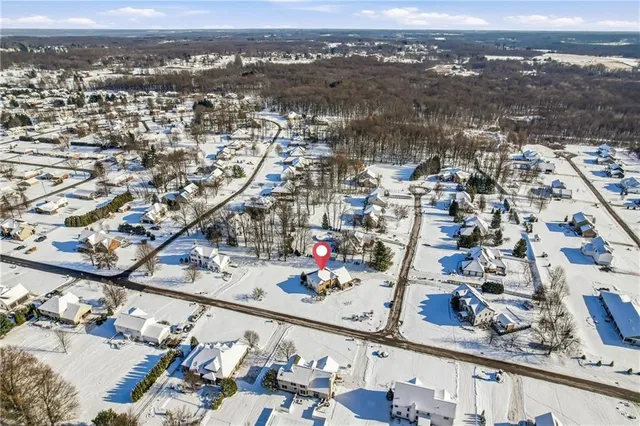 an aerial view of a city