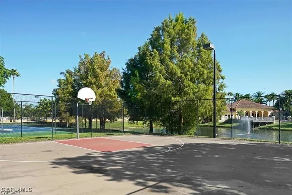 a view of a basketball court