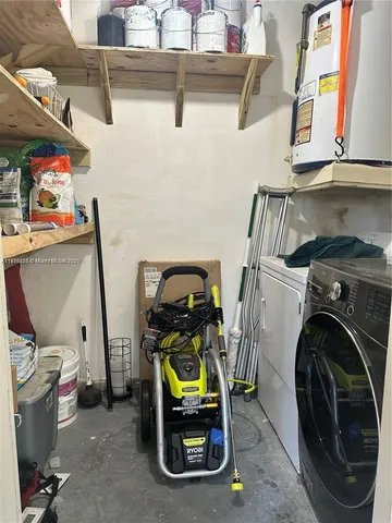 a view of storage and utility room