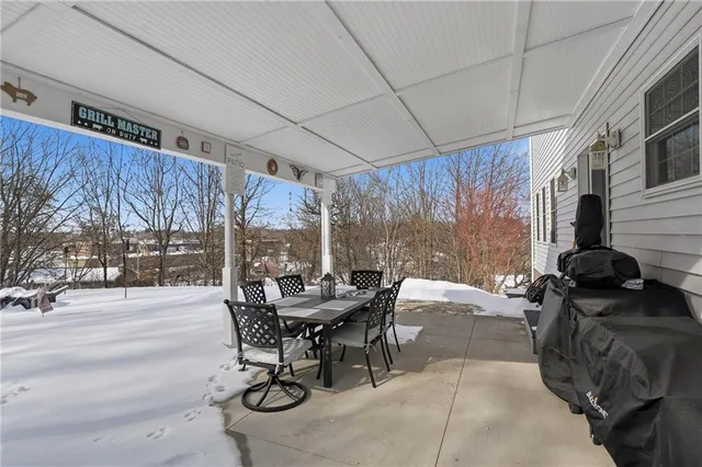 a view of a house with a patio