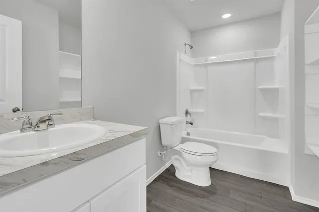 a view of small space with racks on the wall