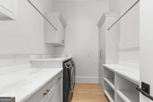 a view of a lake with a big yard