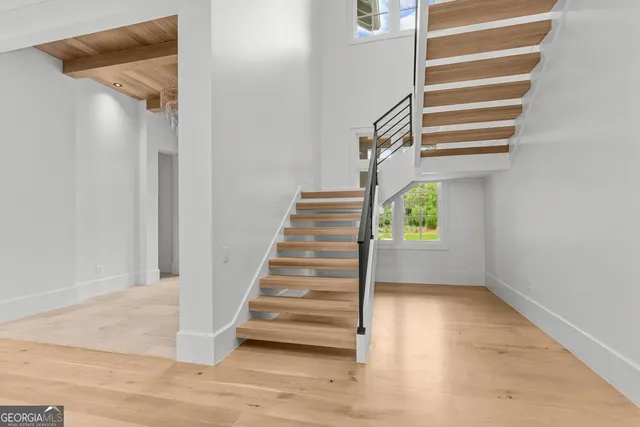 front view of a building with a yard