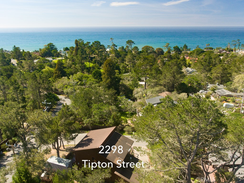 2298 Tipton Street Cambria, CA 93428 - Photo 52 of 54 an aerial view of a house with a yard