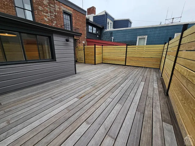 a view of a roof deck