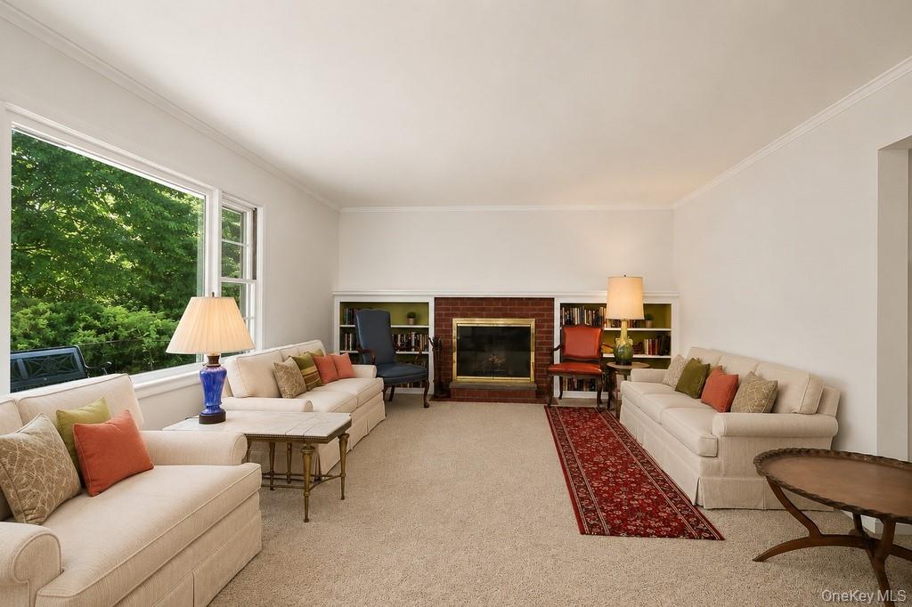 10 Lakeview Road Ossining, NY 10562 - Photo 11 of 40 Living Room has a brick fireplace and built in shelves
