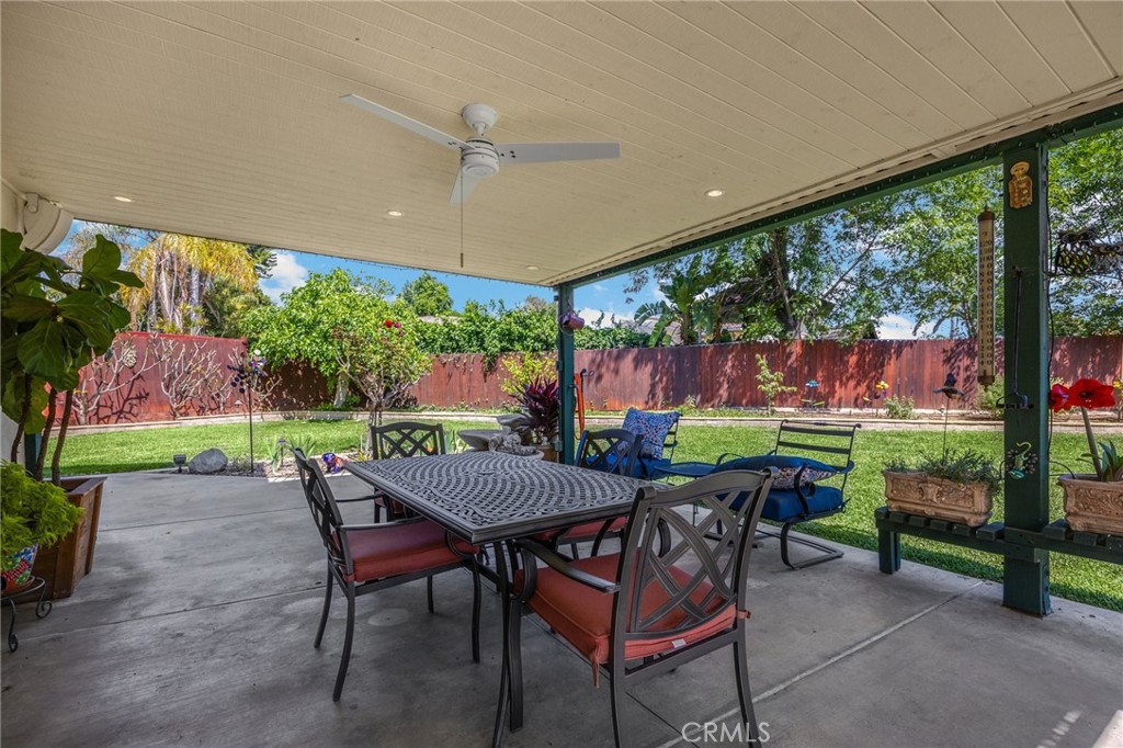 1412 Alta Mesa Way Brea, CA 92821 - Photo 17 of 50 a view of an outdoor dining space with a table and chairs
