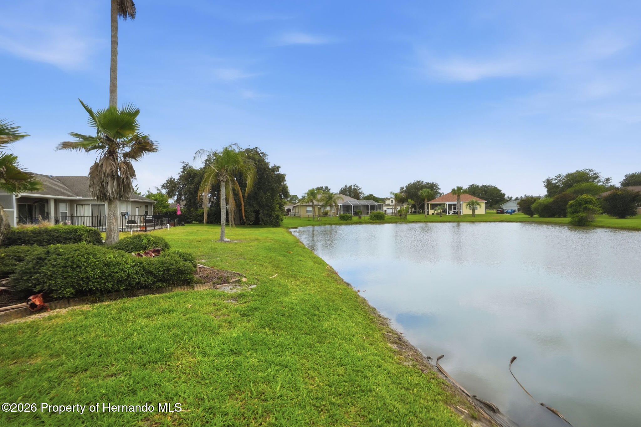 18131 Rivard Boulevard Brooksville, FL 34604 - Photo 50 of 66 a view of a lake with a house in the background