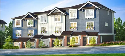 a front view of multiple houses