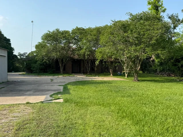 a view of a backyard