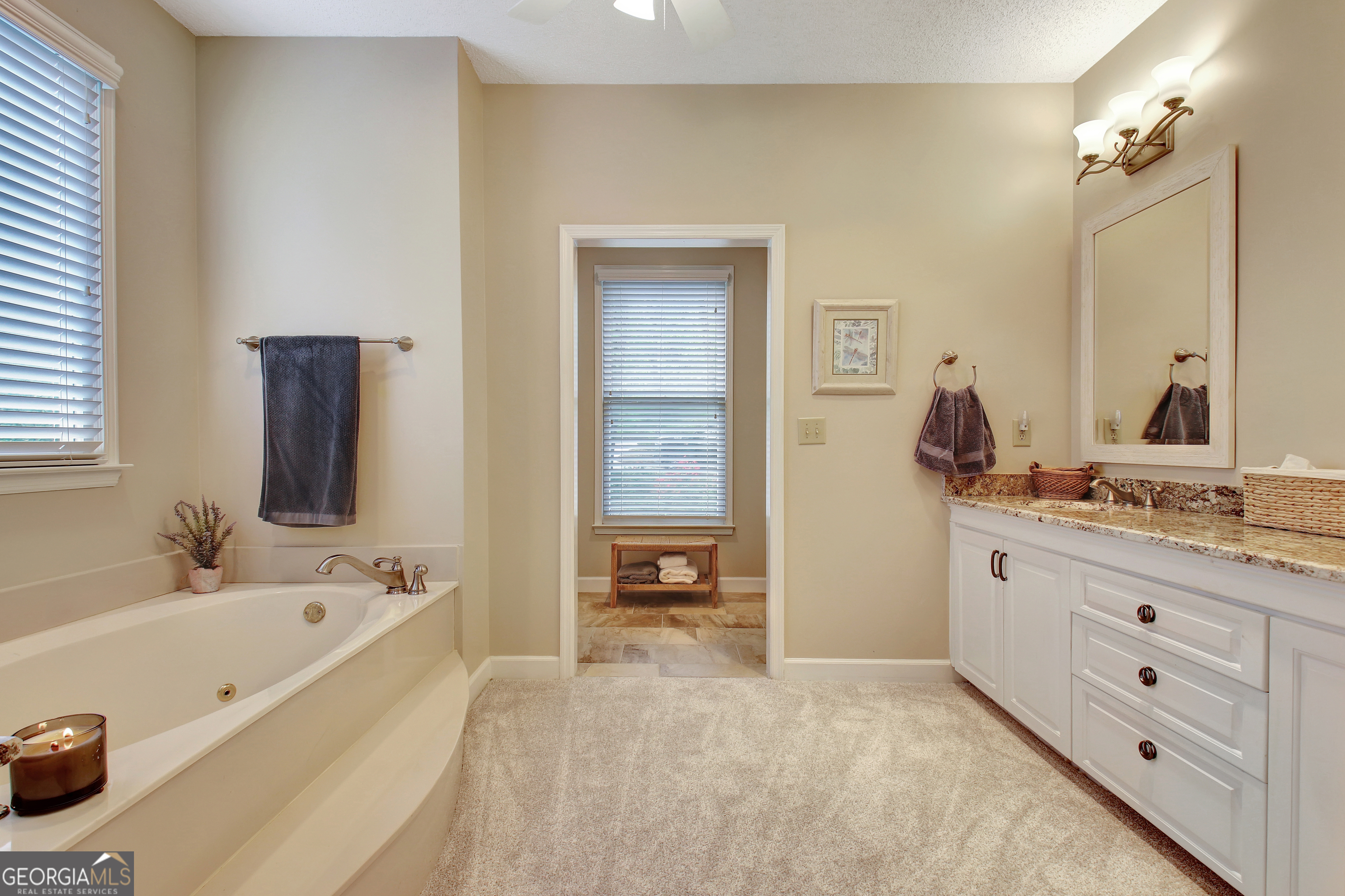 110 Sunset Court Senoia, GA 30276 - Photo 62 of 118 a bathroom with a tub sink and mirror