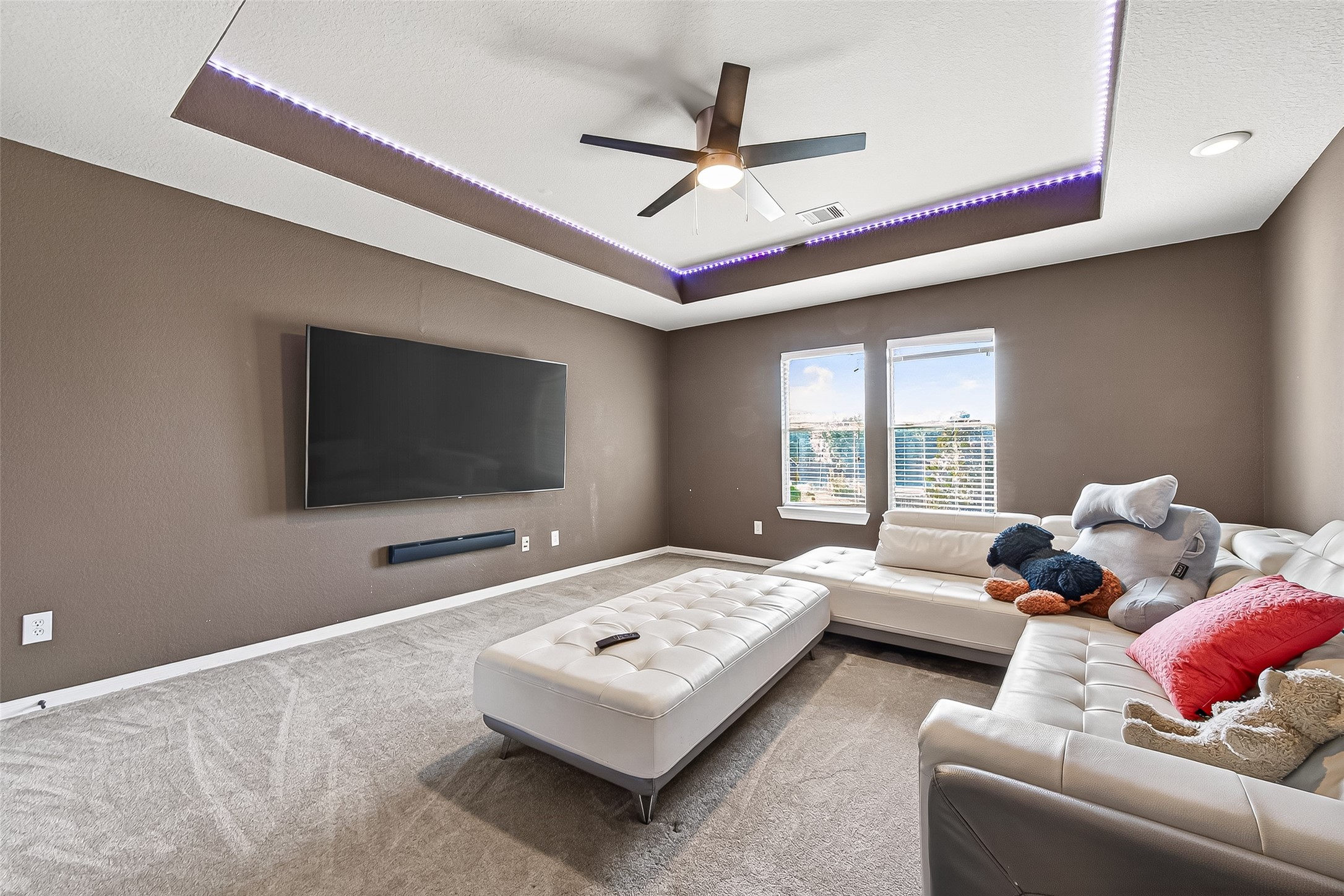 1206 Coleridge Street Sugar Land, TX 77479 - Photo 41 of 46 a living room with furniture and a flat screen tv