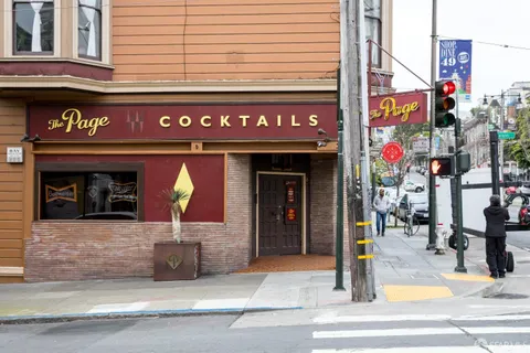a car parked in front of a building