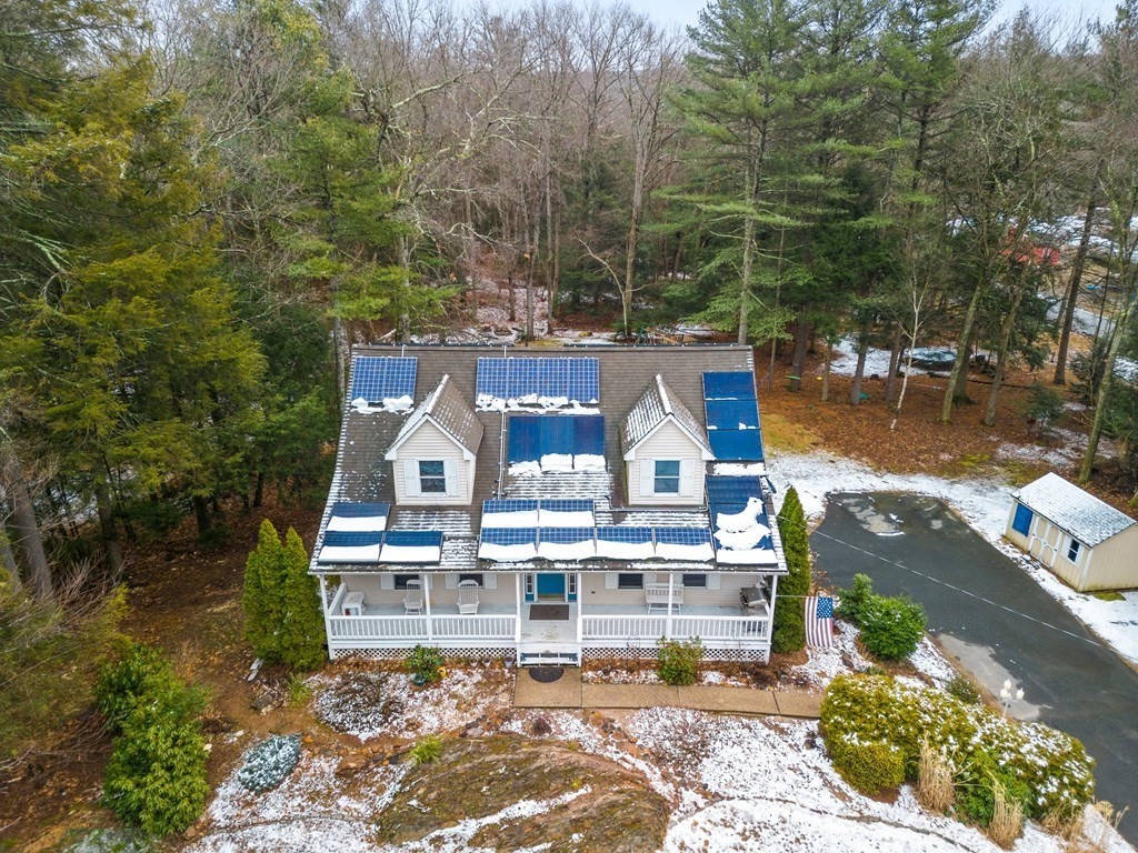 214 Cedar Swamp Road Monson, MA 01057 - Photo 3 of 42 a aerial view of a house with lake view