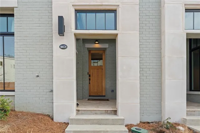 a view of a entryway door front of house