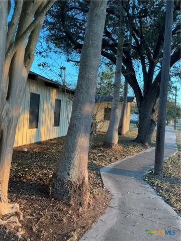 a backyard of a house