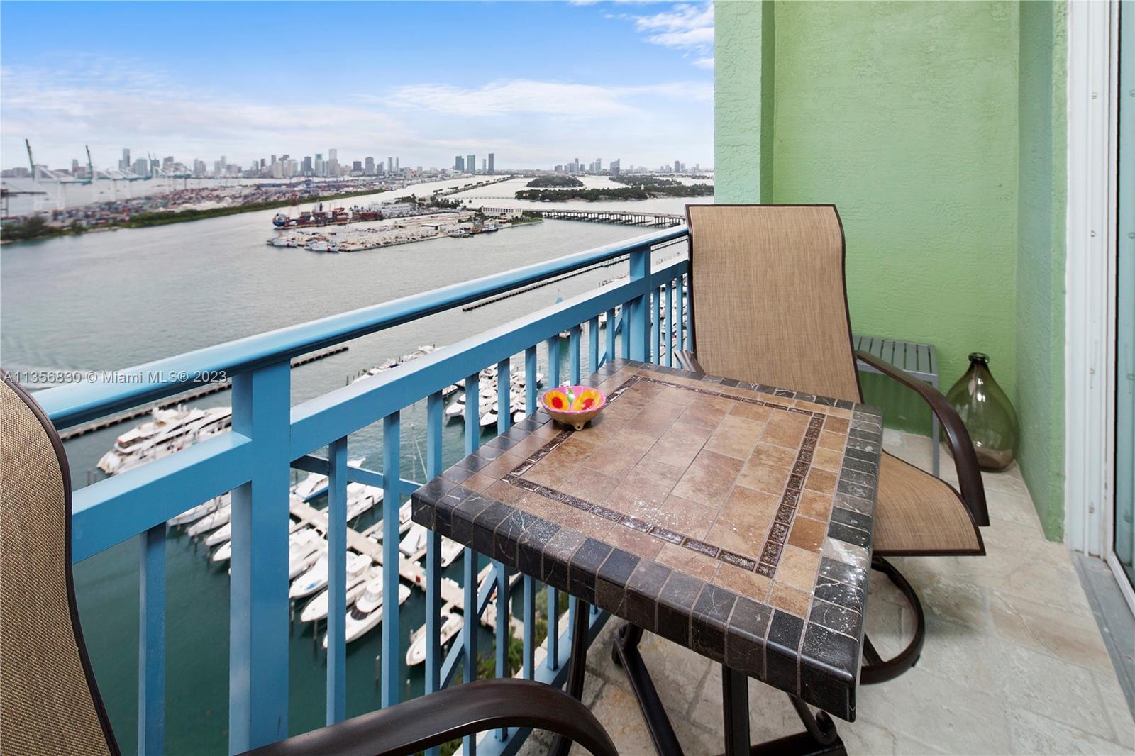 90 Alton Road, Unit 2906 Miami Beach, FL 33139 - Photo 5 of 6 a view of a balcony with furniture