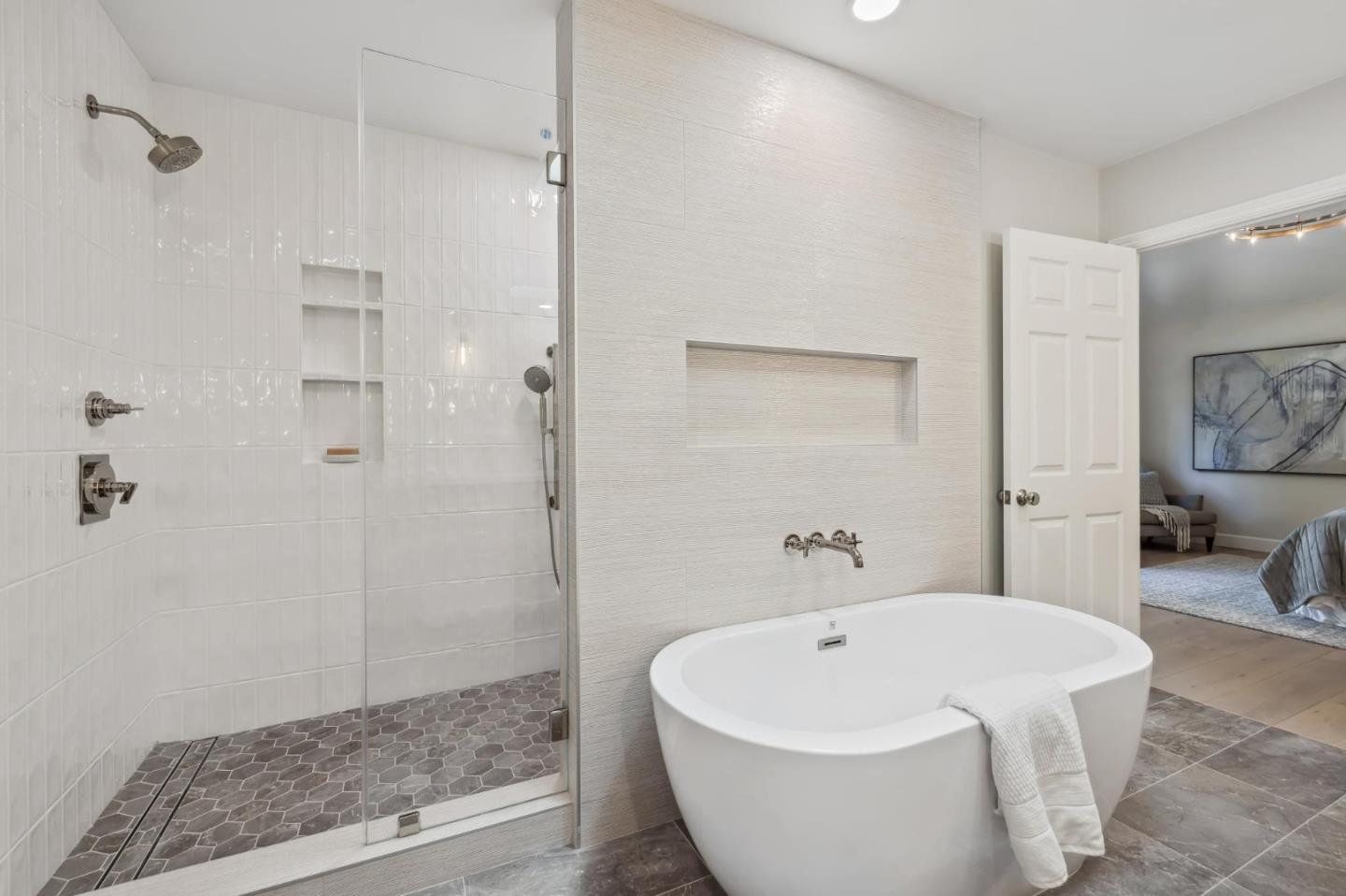 961 Berkeley Avenue Menlo Park, CA 94025 - Photo 15 of 27 a white bath tub sitting next to a bathroom