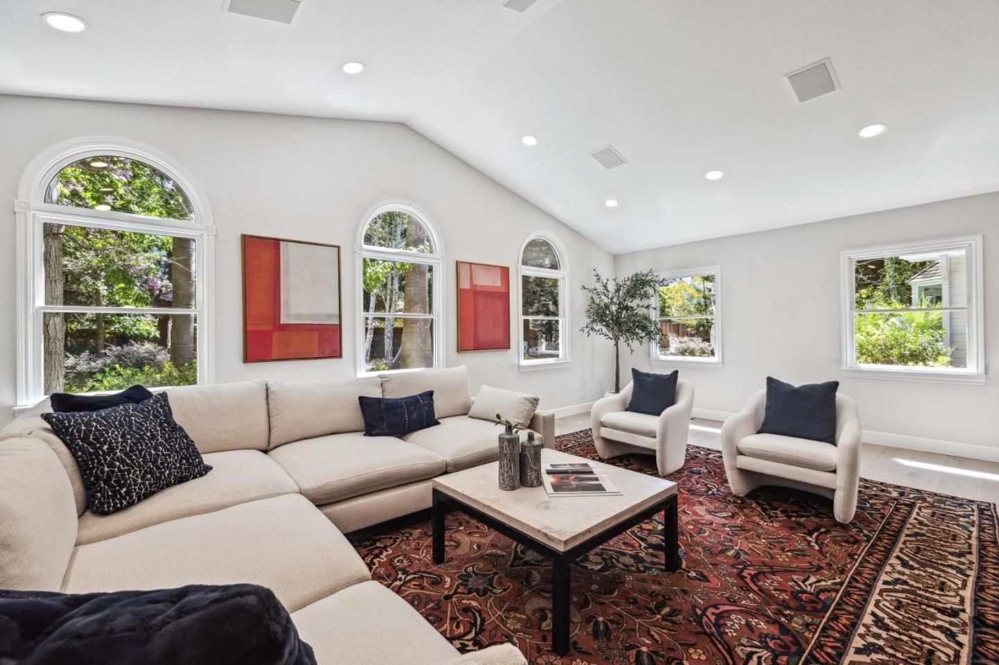 961 Berkeley Avenue Menlo Park, CA 94025 - Photo 9 of 27 a living room with furniture and a large window