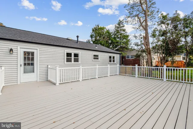 a view of a house with a deck