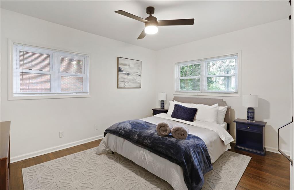 961 East Rock Springs Road Northeast, Unit MODERN Atlanta, GA 30306 - Photo 28 of 47 a bedroom with a bed and a window