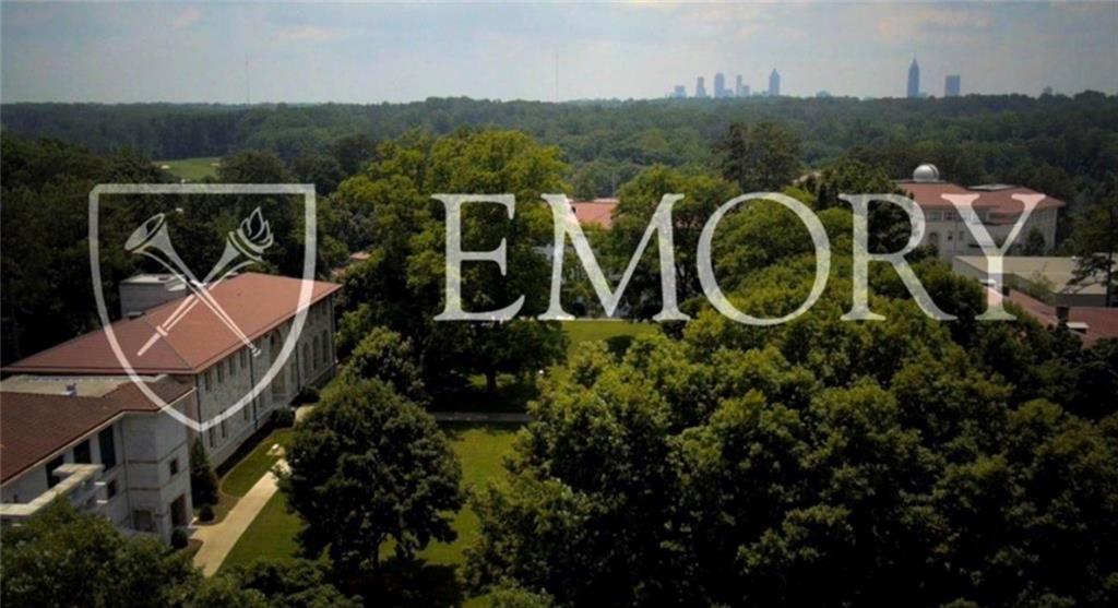961 East Rock Springs Road Northeast, Unit MODERN Atlanta, GA 30306 - Photo 40 of 47 an aerial view of a house with garden space and outdoor seating