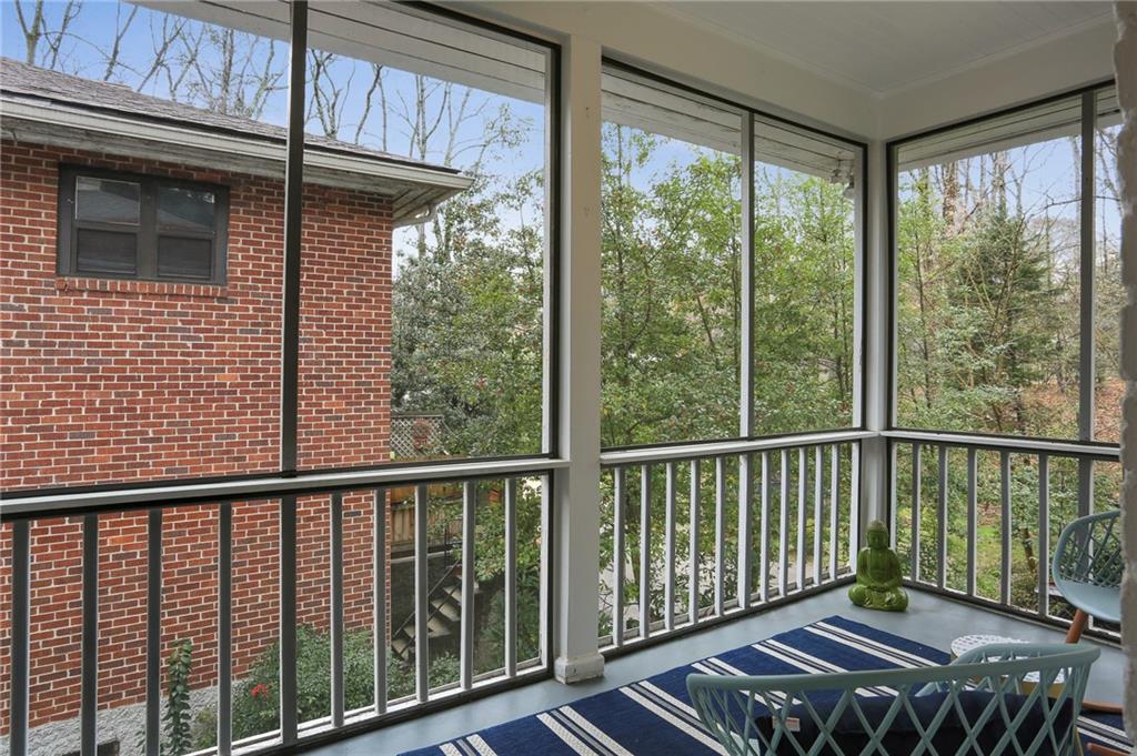 961 East Rock Springs Road Northeast, Unit MODERN Atlanta, GA 30306 - Photo 10 of 47 a balcony view with a seating space