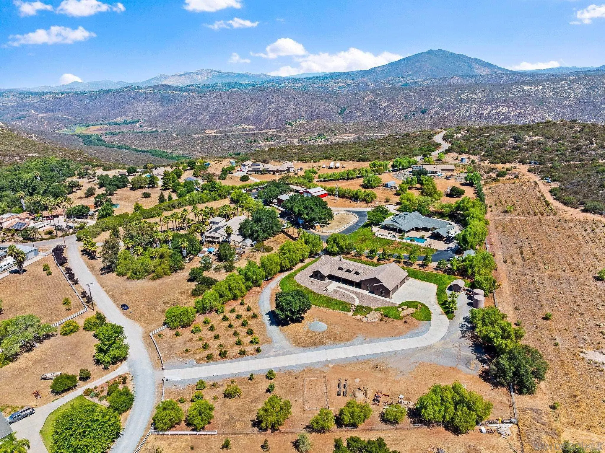 19553 Hidden Glen Road Alpine, CA 91901 - Photo 46 of 55 an aerial view of residential houses with outdoor space